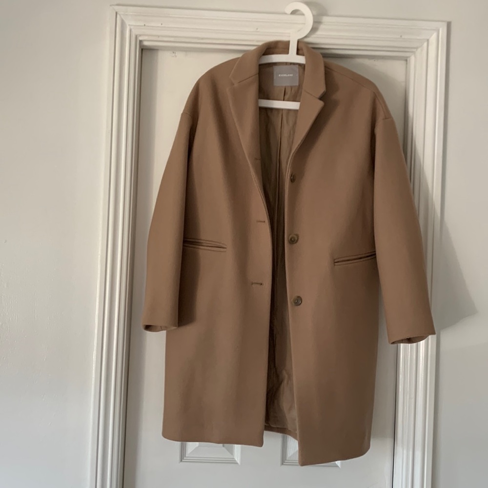 Everlane cocoon coat- camel